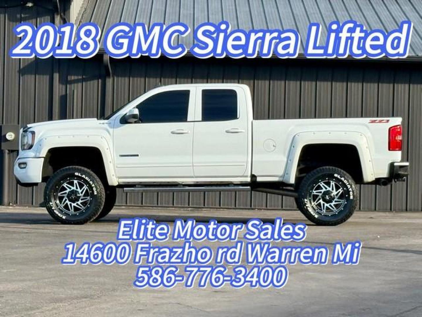 2018 WHITE GMC SIERRA 1500 (1GTV2MEC4JZ) with an V8,5.3L(325 CID),OHV engine, AUTOMATIC transmission, located at 14600 Frazho Road, Warren, MI, 48089, (586) 776-3400, 42.485996, -82.974220 - Photo#0