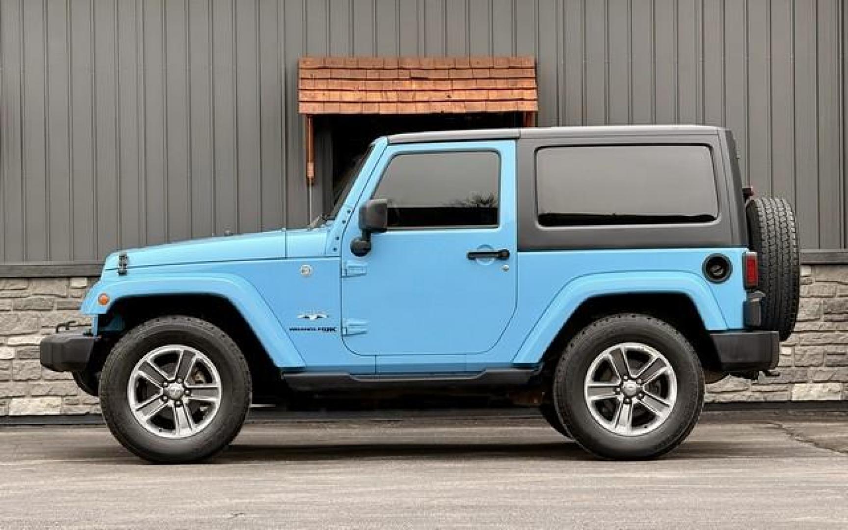 2018 BLUE JEEP WRANGLER JK (1C4AJWBG9JL) with an V6,3.6L(220 CID),DOHC engine, AUTOMATIC transmission, located at 14600 Frazho Road, Warren, MI, 48089, (586) 776-3400, 42.485996, -82.974220 - Photo#1
