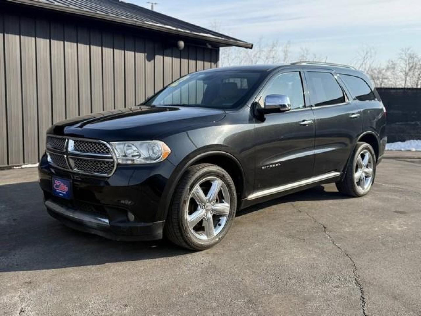 2012 BLACK DODGE DURANGO (1C4RDJEG5CC) with an V6,3.6L(220 CID),DOHC engine, AUTOMATIC transmission, located at 14600 Frazho Road, Warren, MI, 48089, (586) 776-3400, 42.485996, -82.974220 - Photo#1