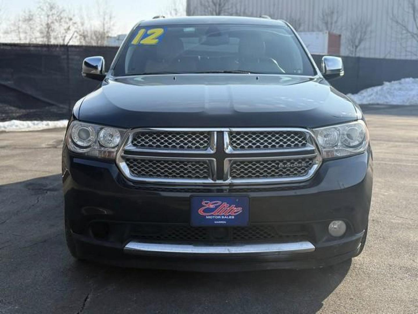 2012 BLACK DODGE DURANGO (1C4RDJEG5CC) with an V6,3.6L(220 CID),DOHC engine, AUTOMATIC transmission, located at 14600 Frazho Road, Warren, MI, 48089, (586) 776-3400, 42.485996, -82.974220 - Photo#2