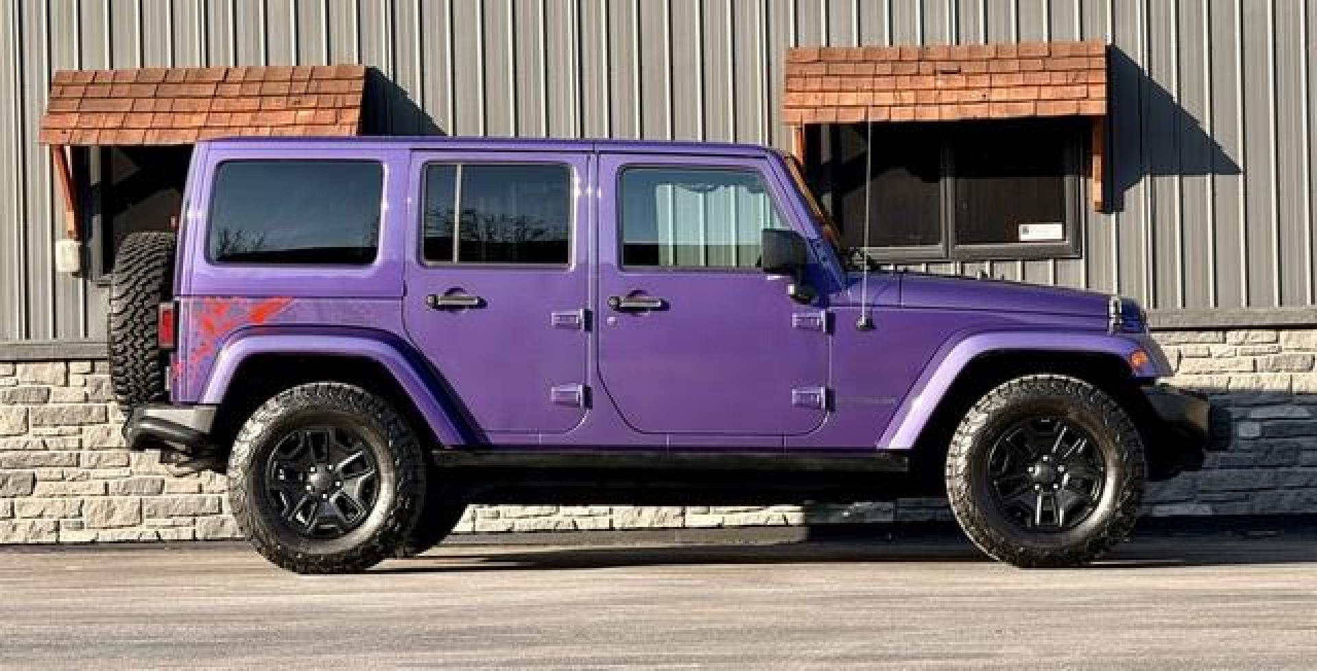 2016 PURPLE JEEP WRANGLER (1C4BJWEG1GL) with an V6,3.6L(220 CID),DOHC engine, AUTOMATIC transmission, located at 14600 Frazho Road, Warren, MI, 48089, (586) 776-3400, 42.485996, -82.974220 - Photo#0