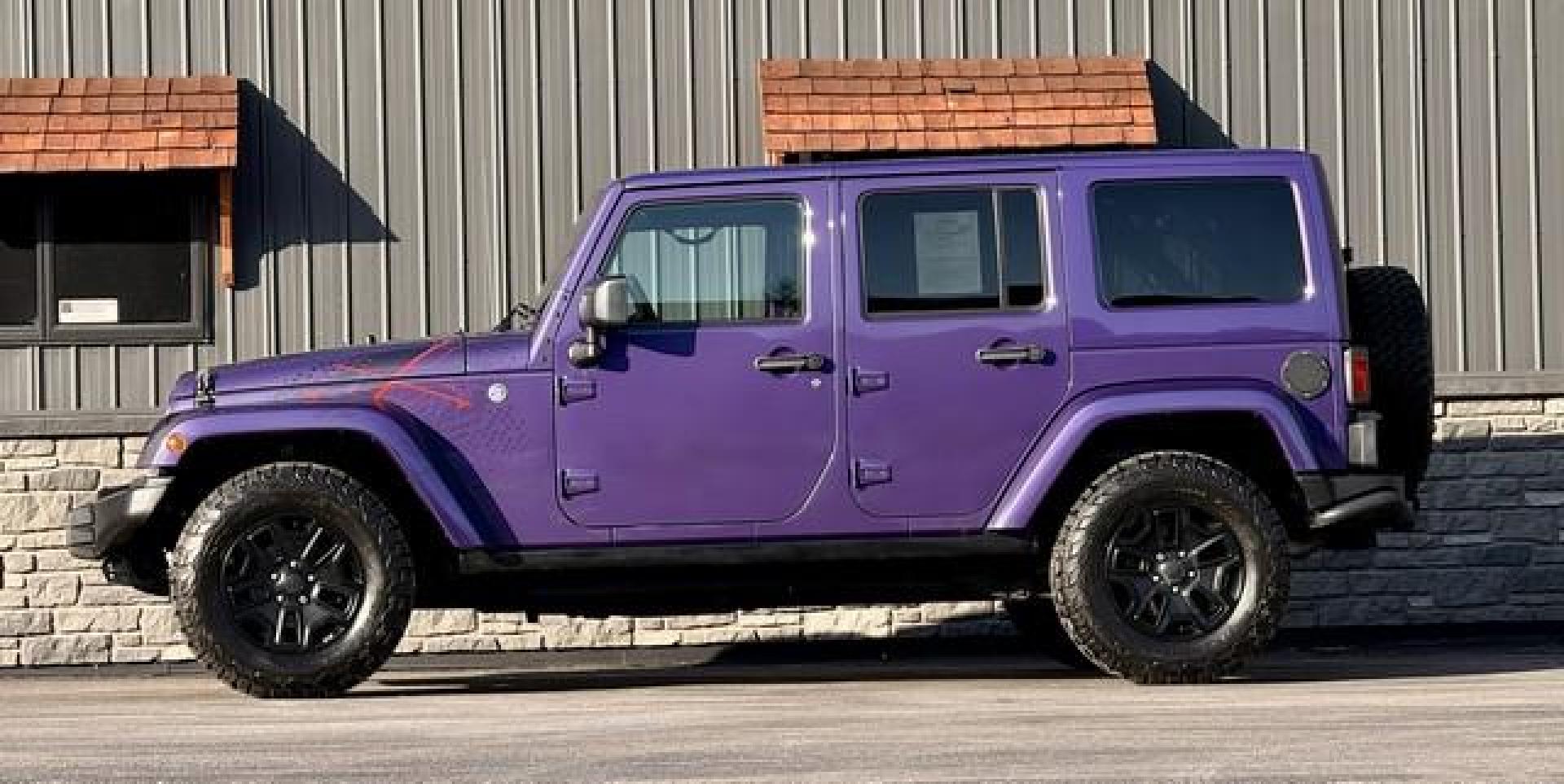 2016 PURPLE JEEP WRANGLER (1C4BJWEG1GL) with an V6,3.6L(220 CID),DOHC engine, AUTOMATIC transmission, located at 14600 Frazho Road, Warren, MI, 48089, (586) 776-3400, 42.485996, -82.974220 - Photo#1