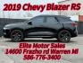2019 BLACK CHEVROLET BLAZER (3GNKBERS9KS) with an V6,3.6L(222 CID),DOHC engine, AUTOMATIC transmission, located at 14600 Frazho Road, Warren, MI, 48089, (586) 776-3400, 42.485996, -82.974220 - Photo#0