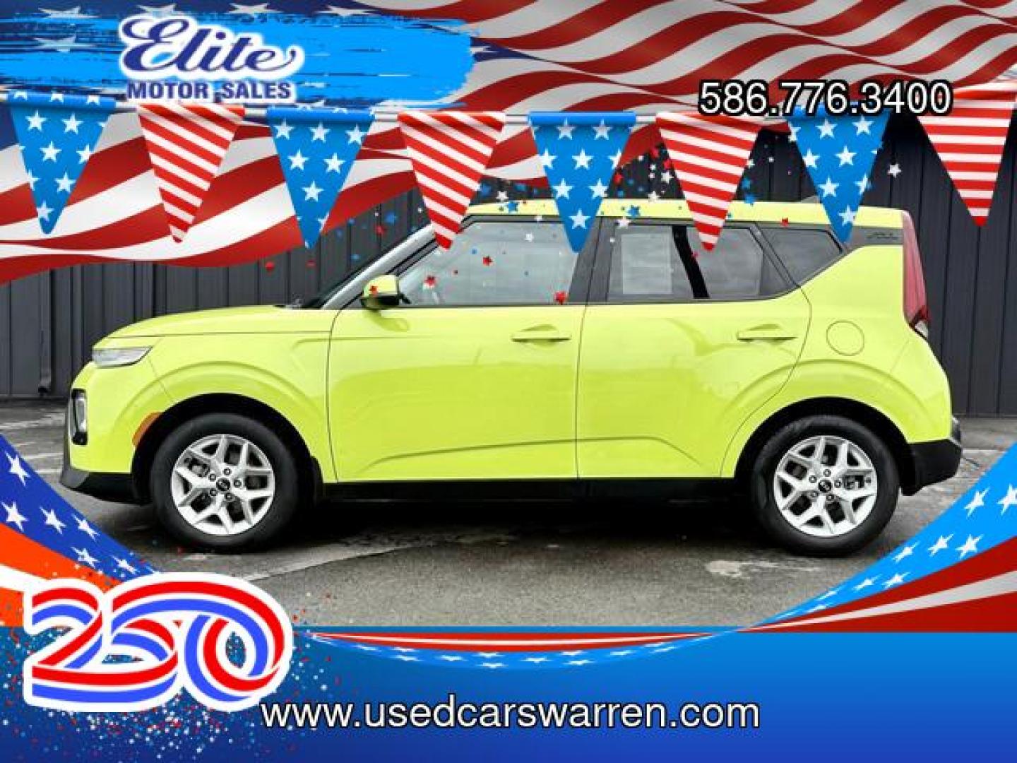 2020 LIME GREEN KIA SOUL (KNDJ33AU1L7) with an L4,2.0L(122 CID), engine, AUTOMATIC transmission, located at 14600 Frazho Road, Warren, MI, 48089, (586) 776-3400, 42.485996, -82.974220- Photo#0