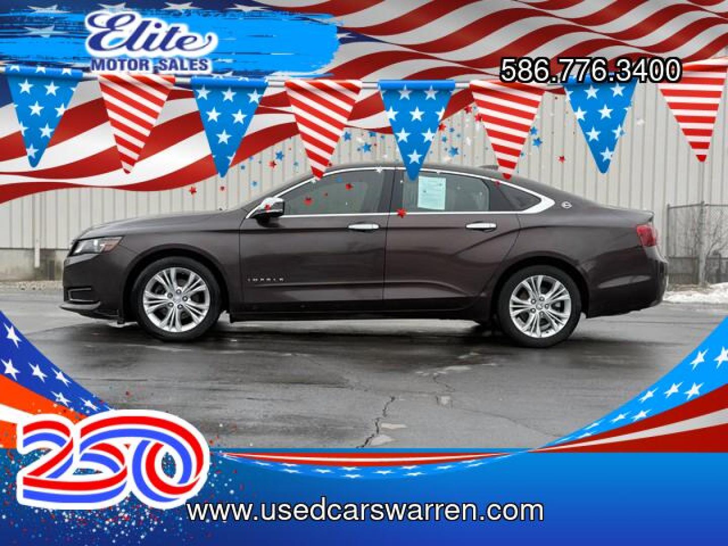 2015 BURG CHEVROLET IMPALA (2G1125S33F9) with an V6,3.6L(217 CID),DOHC engine, AUTOMATIC transmission, located at 14600 Frazho Road, Warren, MI, 48089, (586) 776-3400, 42.485996, -82.974220- Photo#0