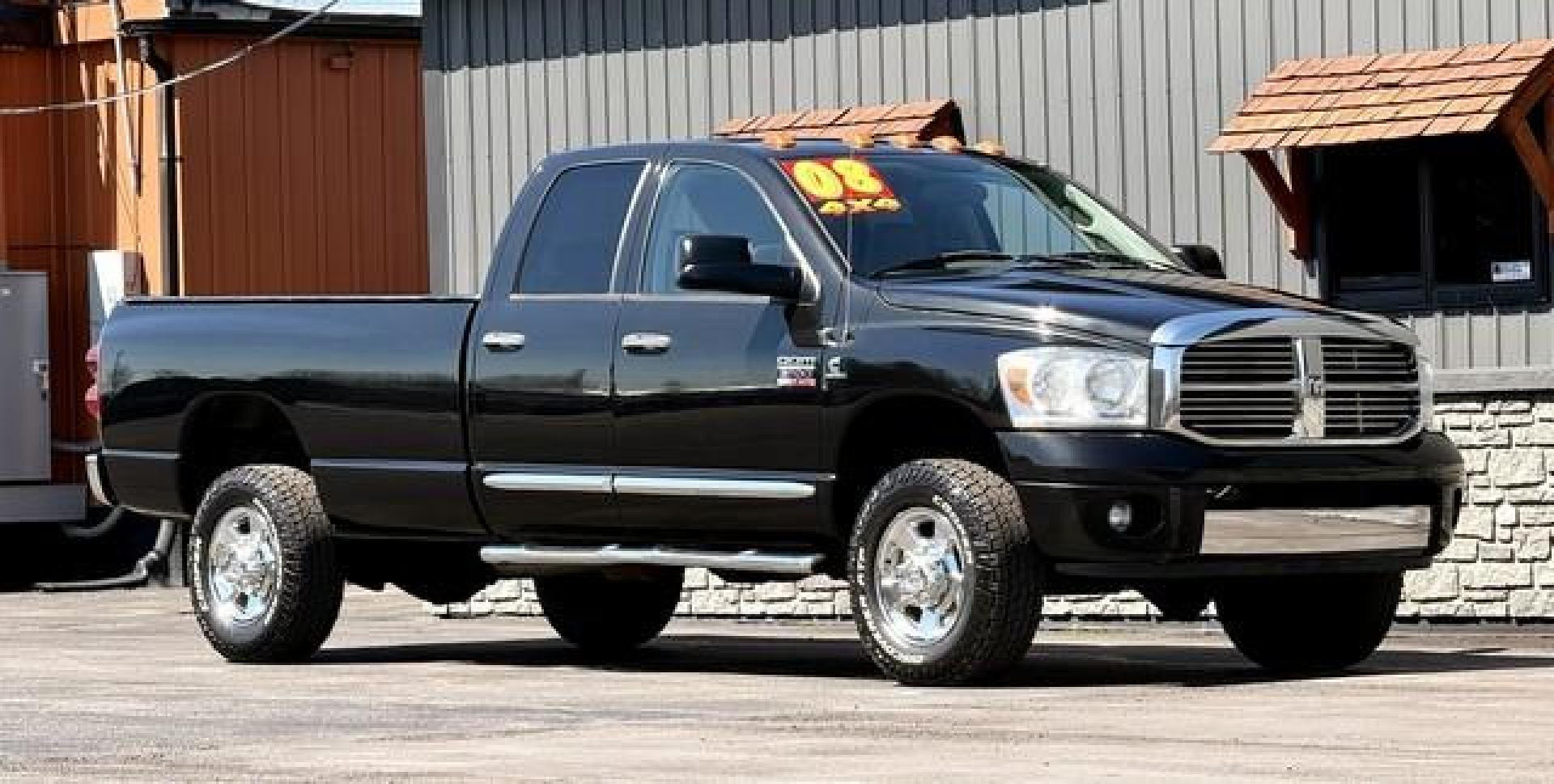2008 BRILLIANT BLACK DODGE RAM 2500 PICKUP (3D7KS28A98G) with an L6,6.7L(408 CID),OHV engine, AUTOMATIC transmission, located at 14600 Frazho Road, Warren, MI, 48089, (586) 776-3400, 42.485996, -82.974220 - Photo#1