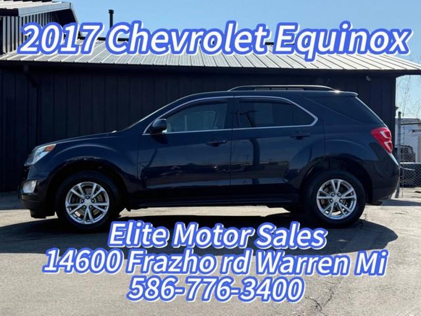 2017 BLUE CHEVROLET EQUINOX (2GNALCEKXH1) with an L4,2.4L(145 CID),DOHC engine, AUTOMATIC transmission, located at 14600 Frazho Road, Warren, MI, 48089, (586) 776-3400, 42.485996, -82.974220 - Photo#0