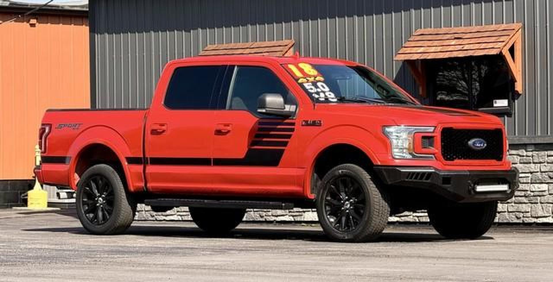 2018 RED FORD F-150 (1FTEW1E51JF) with an V8,5.0L(302 CID),DOHC engine, AUTOMATIC transmission, located at 14600 Frazho Road, Warren, MI, 48089, (586) 776-3400, 42.485996, -82.974220 - Photo#1