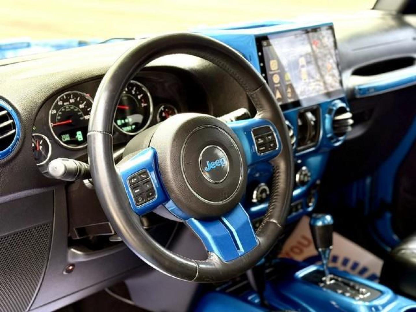 2015 HYDRO BLUE JEEP WRANGLER (1C4BJWEG0FL) with an V6,3.6L(220 CID),DOHC engine, AUTOMATIC transmission, located at 14600 Frazho Road, Warren, MI, 48089, (586) 776-3400, 42.485996, -82.974220 - Photo#11