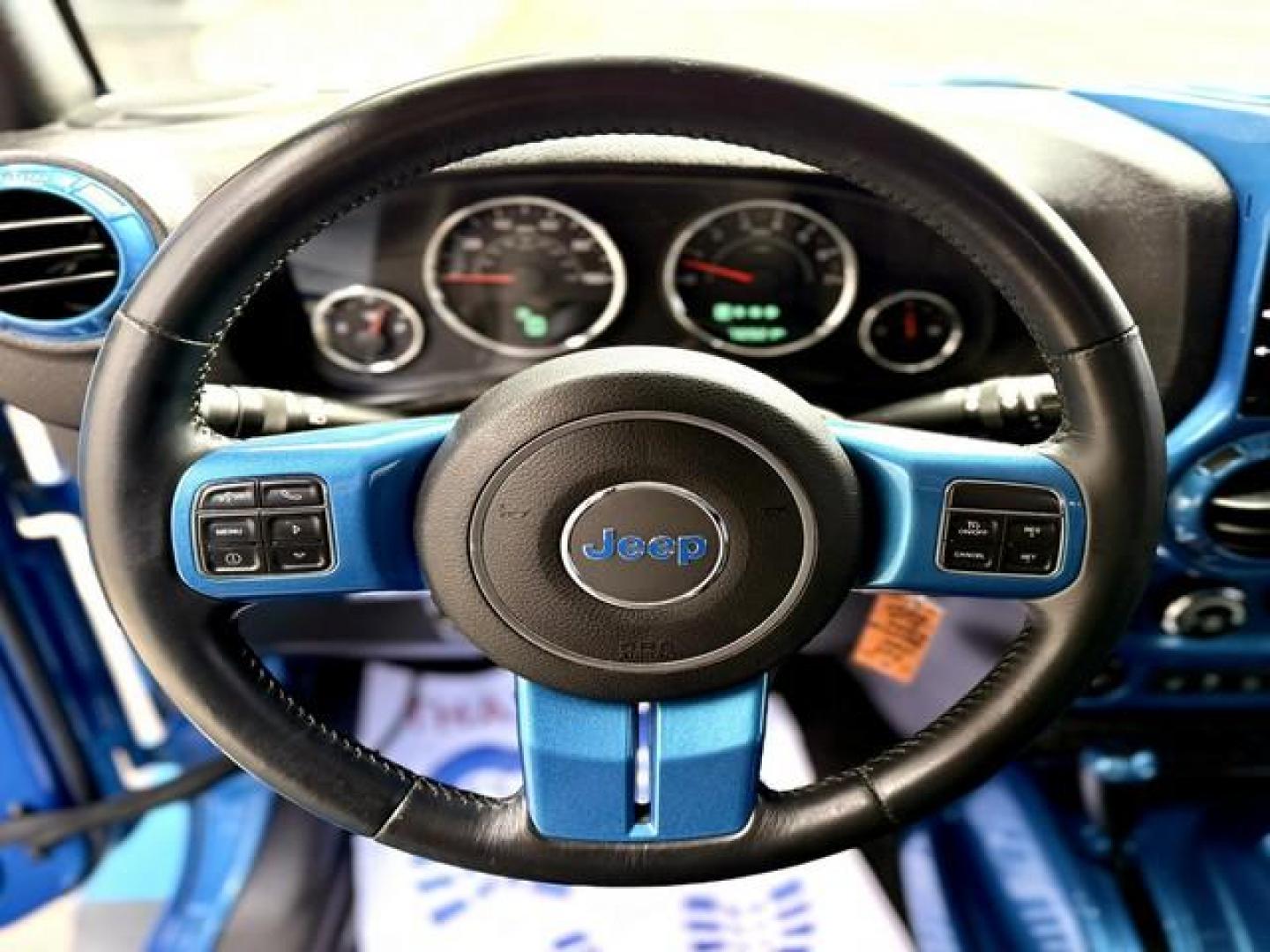 2015 HYDRO BLUE JEEP WRANGLER (1C4BJWEG0FL) with an V6,3.6L(220 CID),DOHC engine, AUTOMATIC transmission, located at 14600 Frazho Road, Warren, MI, 48089, (586) 776-3400, 42.485996, -82.974220 - Photo#12