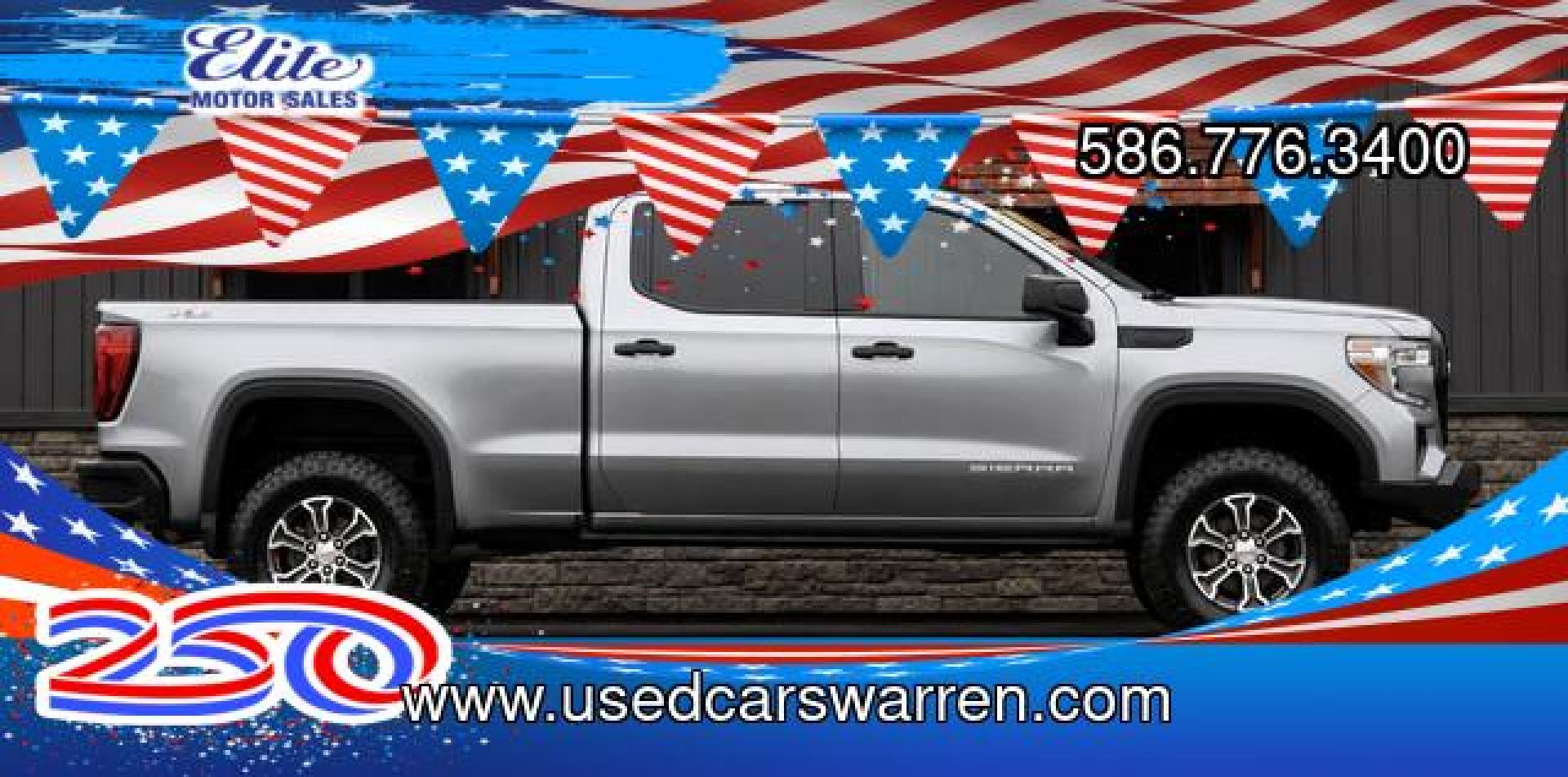 2019 GRAY GMC SIERRA 1500 (1GTU9AEF2KZ) with an V8,5.3L(325 CID),OHV engine, AUTOMATIC transmission, located at 14600 Frazho Road, Warren, MI, 48089, (586) 776-3400, 42.485996, -82.974220- Photo#0
