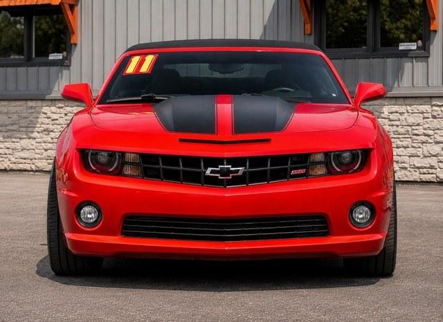 2011 CHERRY RED CHEVROLET CAMARO (2G1FK3DJXB9) with an V8,6.2L(376 CID),OHV engine, AUTOMATIC transmission, located at 14600 Frazho Road, Warren, MI, 48089, (586) 776-3400, 42.485996, -82.974220- Photo#6