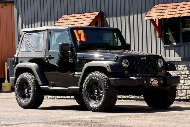 2017 BLACK JEEP WRANGLER (1C4AJWAG6HL) with an V6,3.6L(220 CID),DOHC engine, MANUAL transmission, located at 14600 Frazho Road, Warren, MI, 48089, (586) 776-3400, 42.485996, -82.974220- Photo#3