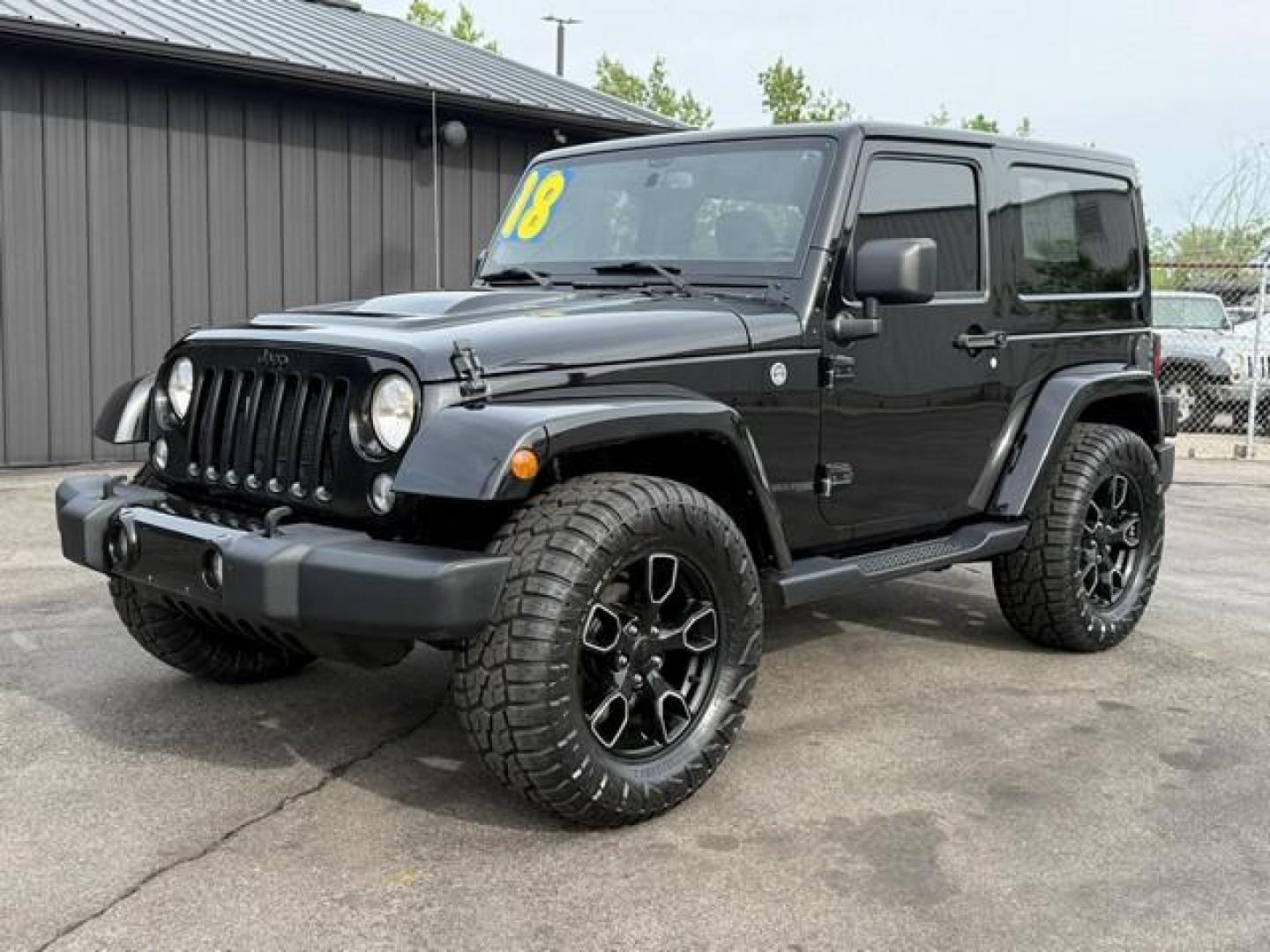 2018 BLACK JEEP WRANGLER JK (1C4AJWBG4JL) with an V6,3.6L(220 CID),DOHC engine, AUTOMATIC transmission, located at 14600 Frazho Road, Warren, MI, 48089, (586) 776-3400, 42.485996, -82.974220 - Photo#1