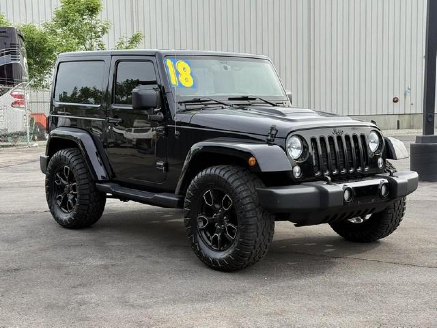 2018 BLACK JEEP WRANGLER JK (1C4AJWBG4JL) with an V6,3.6L(220 CID),DOHC engine, AUTOMATIC transmission, located at 14600 Frazho Road, Warren, MI, 48089, (586) 776-3400, 42.485996, -82.974220 - Photo#3