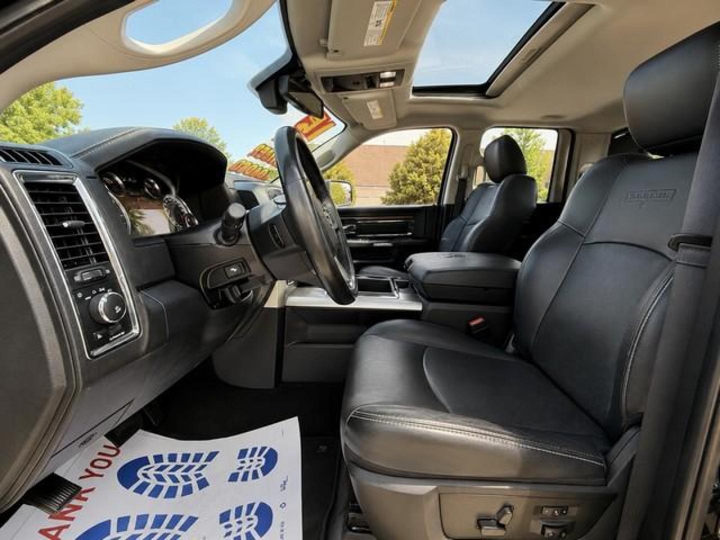 2015 BLACK FOREST GREEN RAM 1500 LARAMIE (1C6RR7JT9FS) with an V8,5.7L(345 CID),OHV engine, AUTOMATIC transmission, located at 14600 Frazho Road, Warren, MI, 48089, (586) 776-3400, 42.485996, -82.974220 - Photo#6