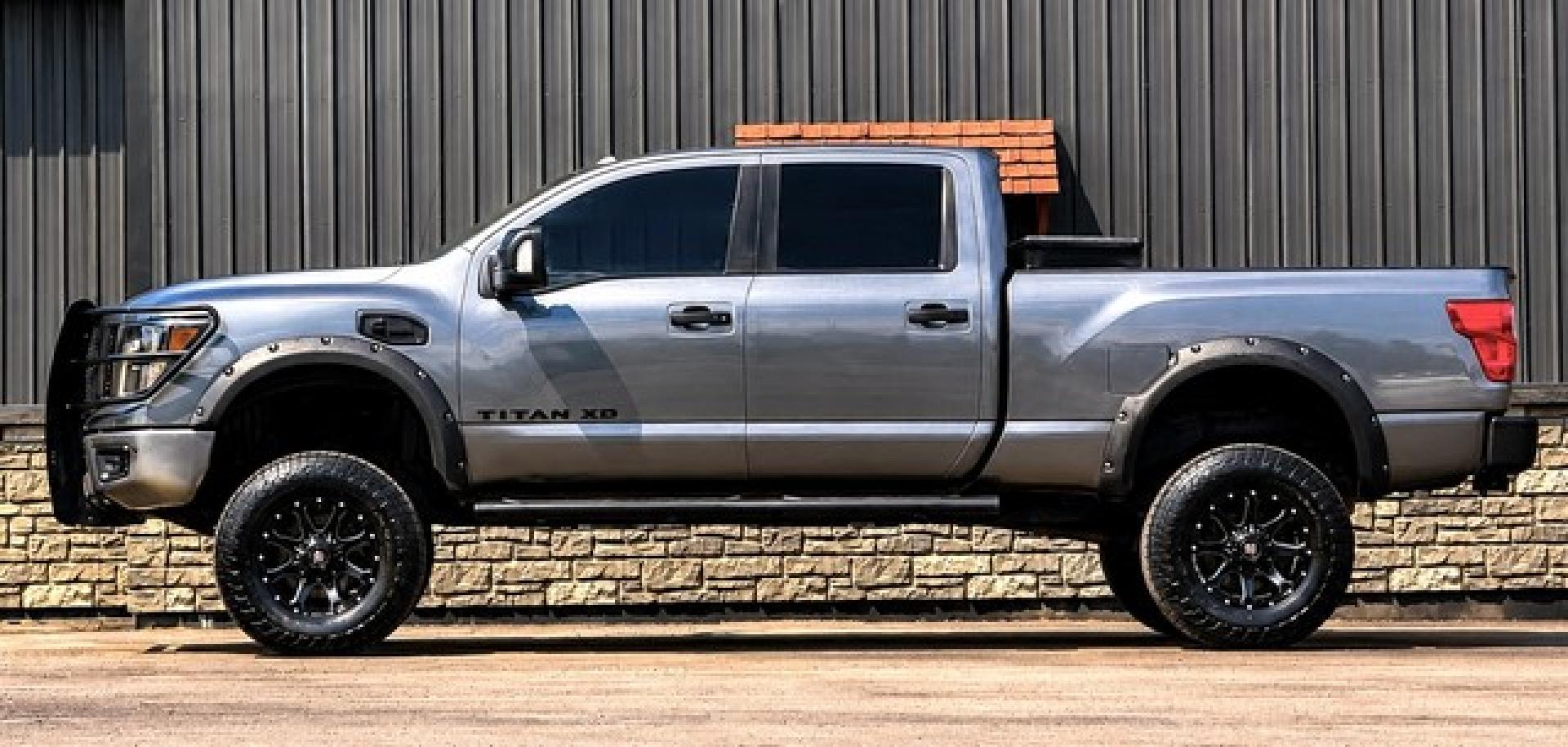 2018 GRAY NISSAN TITAN XD (1N6BA1F41JN) with an V8,5.0L(305 CID),DOHC engine, AUTOMATIC transmission, located at 14600 Frazho Road, Warren, MI, 48089, (586) 776-3400, 42.485996, -82.974220- Photo#3
