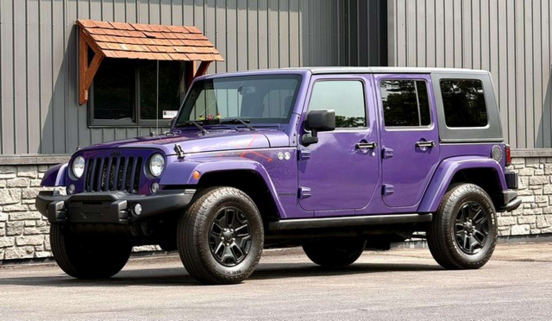 2016 PURPLE JEEP WRANGLER (1C4BJWEG4GL) with an V6,3.6L(220 CID),DOHC engine, AUTOMATIC transmission, located at 14600 Frazho Road, Warren, MI, 48089, (586) 776-3400, 42.485996, -82.974220- Photo#1