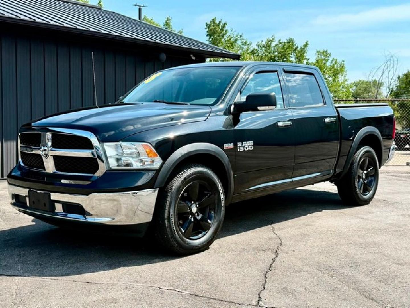 2018 BLACK RAM 1500 (1C6RR7LT6JS) with an V8,5.7L(345 CID),OHV engine, AUTOMATIC transmission, located at 14600 Frazho Road, Warren, MI, 48089, (586) 776-3400, 42.485996, -82.974220- Photo#1