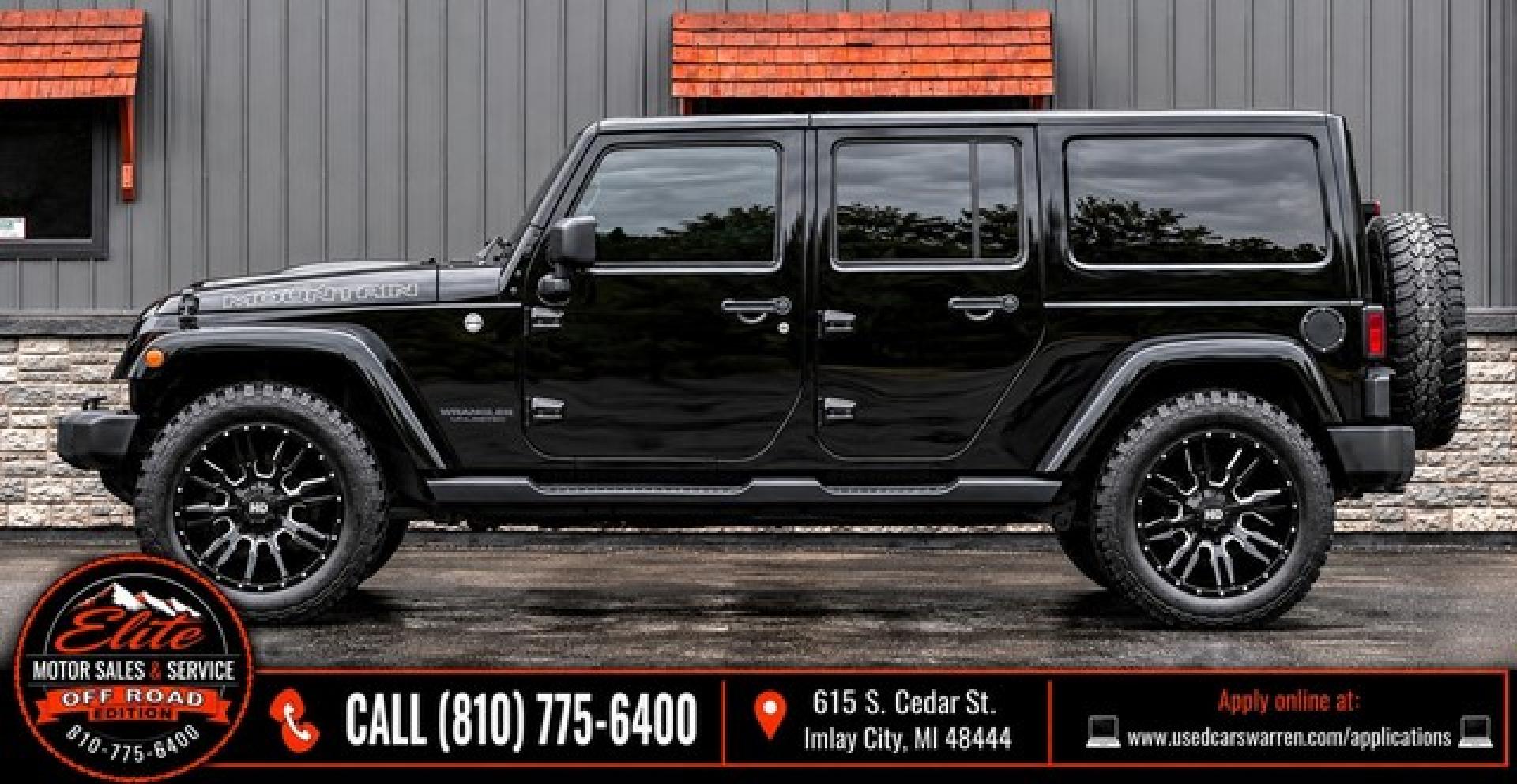 2017 BLACK JEEP WRANGLER (1C4BJWEG3HL) with an V6,3.6L(220 CID),DOHC engine, AUTOMATIC transmission, located at 14600 Frazho Road, Warren, MI, 48089, (586) 776-3400, 42.485996, -82.974220- Photo#0