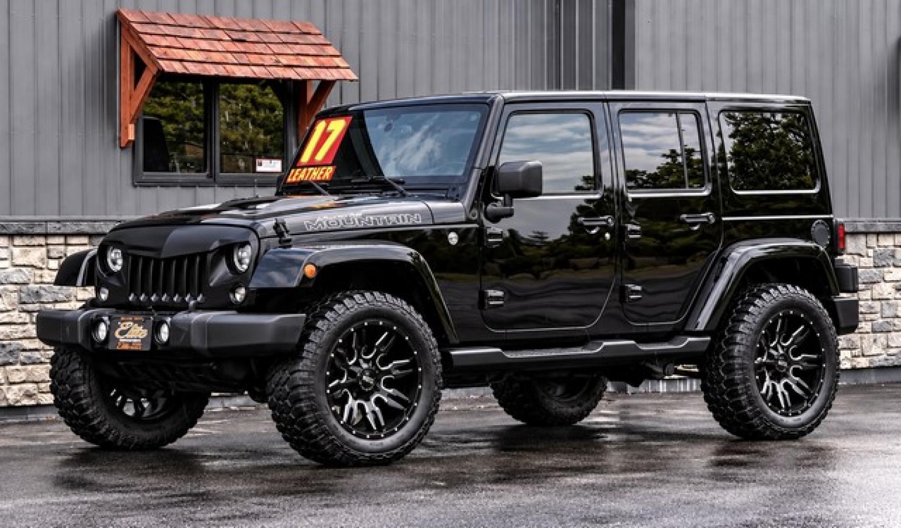 2017 BLACK JEEP WRANGLER (1C4BJWEG3HL) with an V6,3.6L(220 CID),DOHC engine, AUTOMATIC transmission, located at 14600 Frazho Road, Warren, MI, 48089, (586) 776-3400, 42.485996, -82.974220- Photo#2