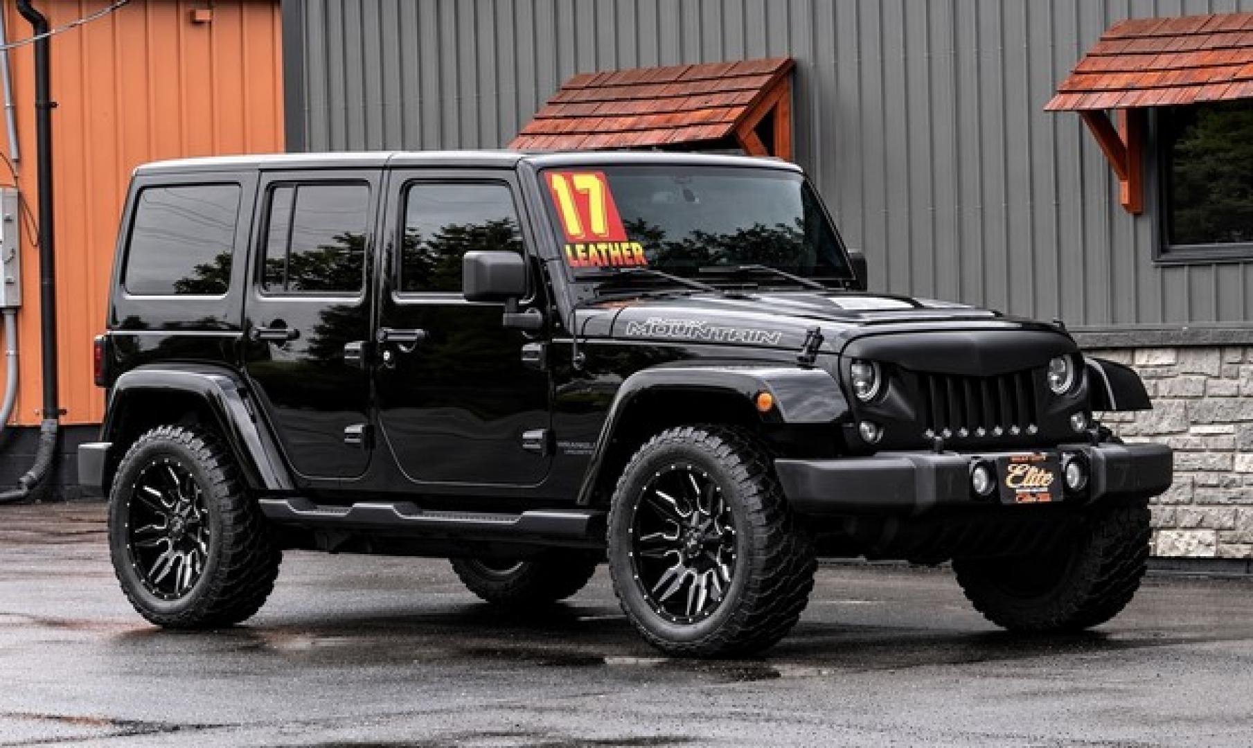 2017 BLACK JEEP WRANGLER (1C4BJWEG3HL) with an V6,3.6L(220 CID),DOHC engine, AUTOMATIC transmission, located at 14600 Frazho Road, Warren, MI, 48089, (586) 776-3400, 42.485996, -82.974220- Photo#3