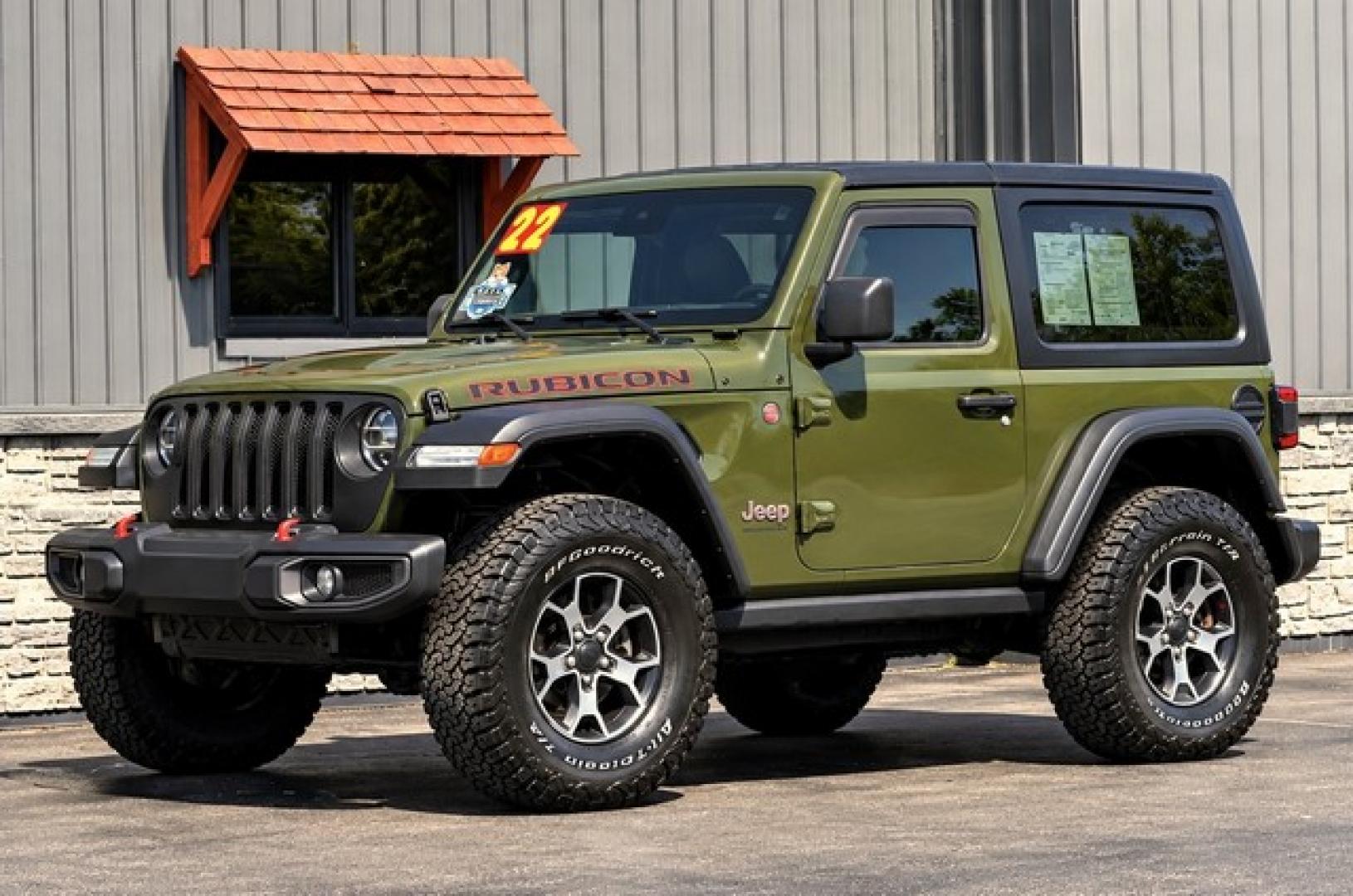 2022 GREEN JEEP WRANGLER (1C4HJXCG1NW) with an V6,3.6L(220 CID), engine, MANUAL transmission, located at 14600 Frazho Road, Warren, MI, 48089, (586) 776-3400, 42.485996, -82.974220- Photo#1