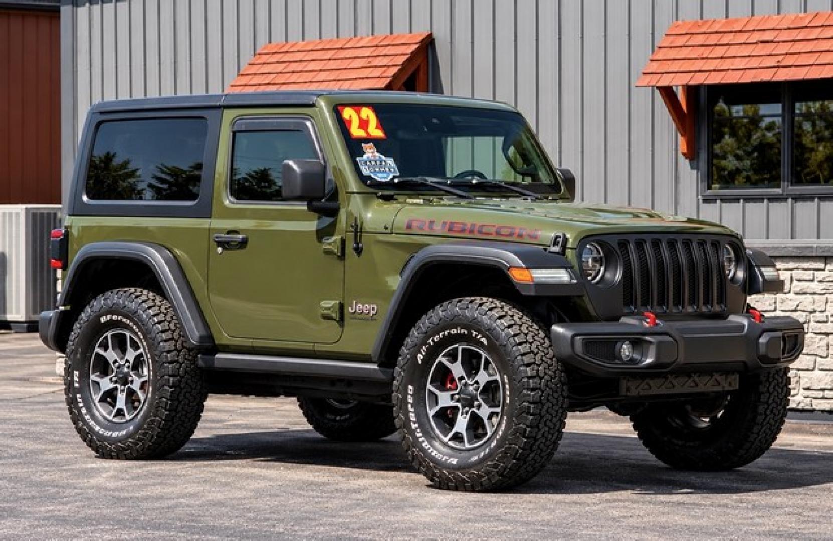 2022 GREEN JEEP WRANGLER (1C4HJXCG1NW) with an V6,3.6L(220 CID), engine, MANUAL transmission, located at 14600 Frazho Road, Warren, MI, 48089, (586) 776-3400, 42.485996, -82.974220- Photo#3