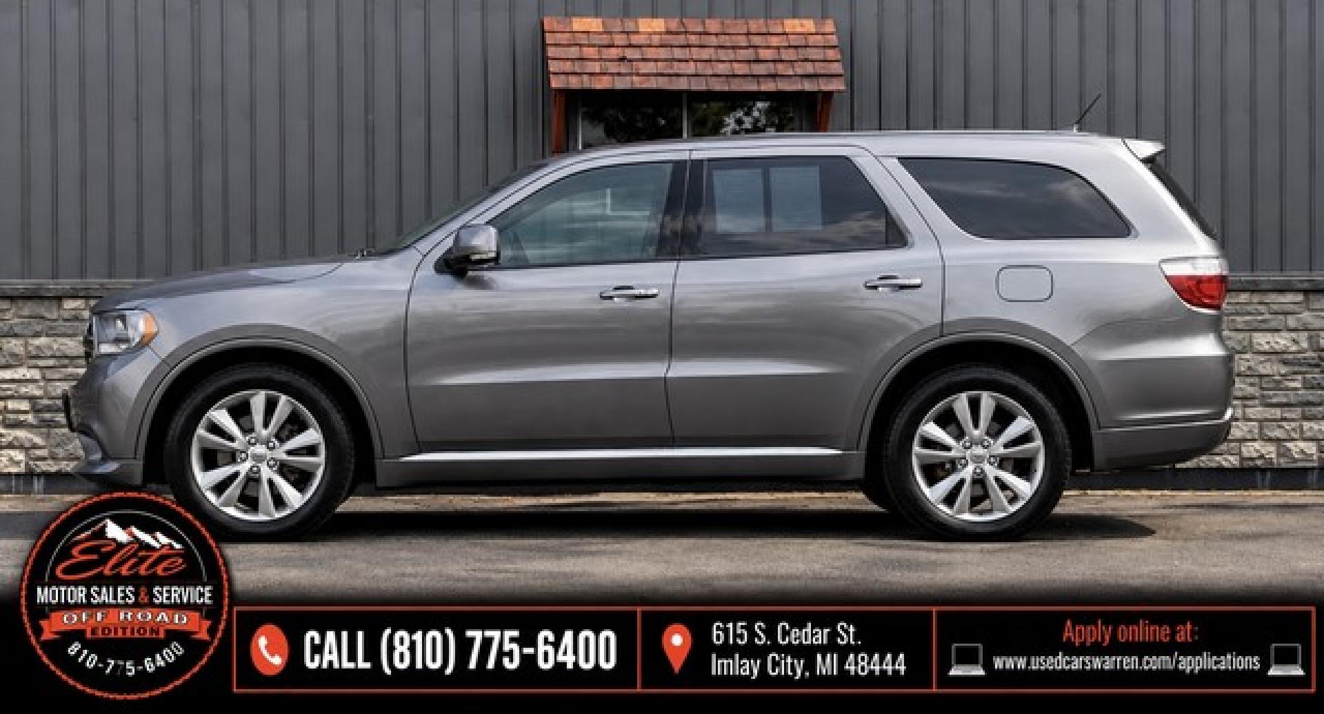 2011 GRAY DODGE DURANGO (1D4SE6GT4BC) with an V8,5.7L(345 CID),OHV engine, AUTOMATIC transmission, located at 14600 Frazho Road, Warren, MI, 48089, (586) 776-3400, 42.485996, -82.974220- Photo#0